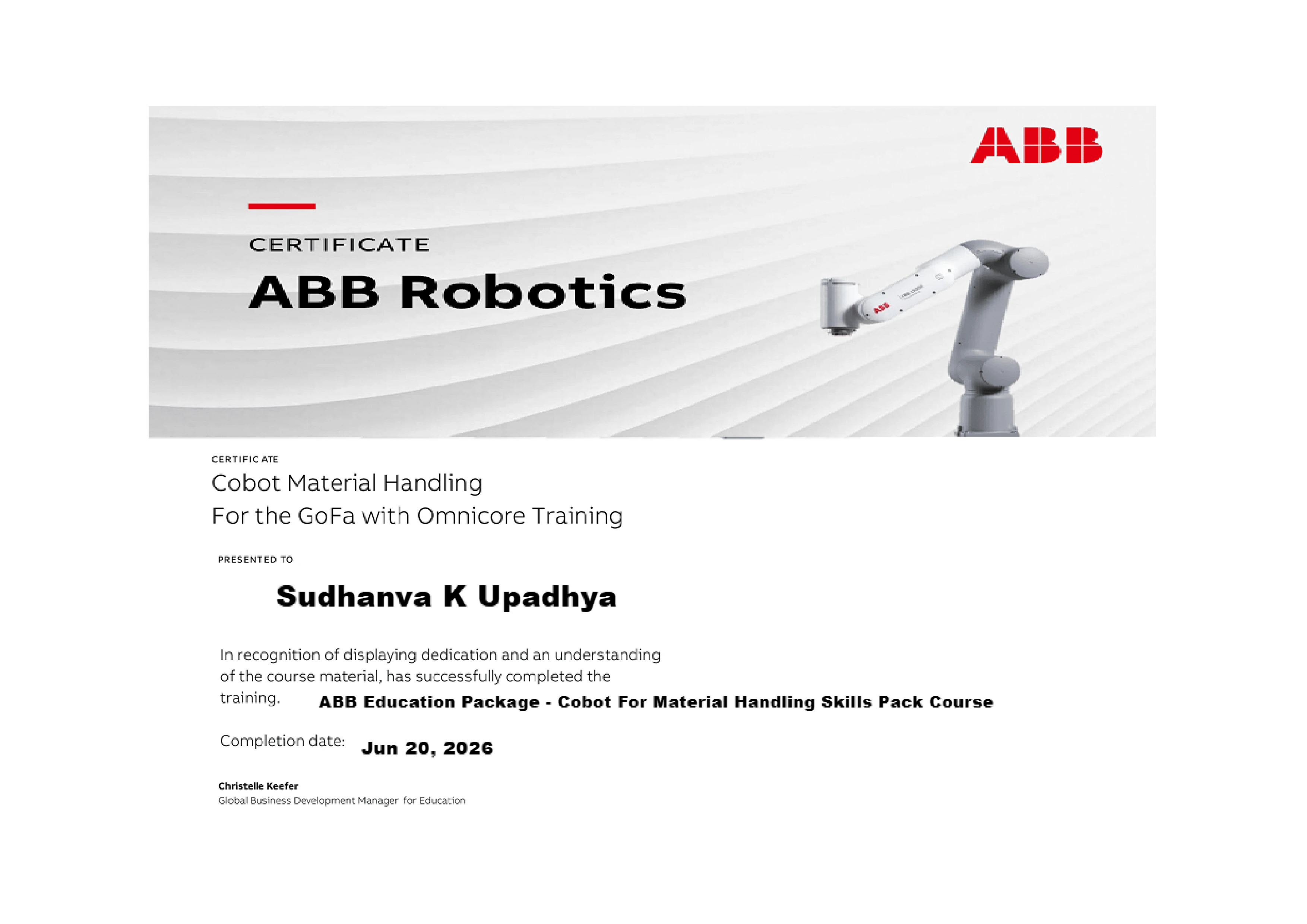 Certificate title