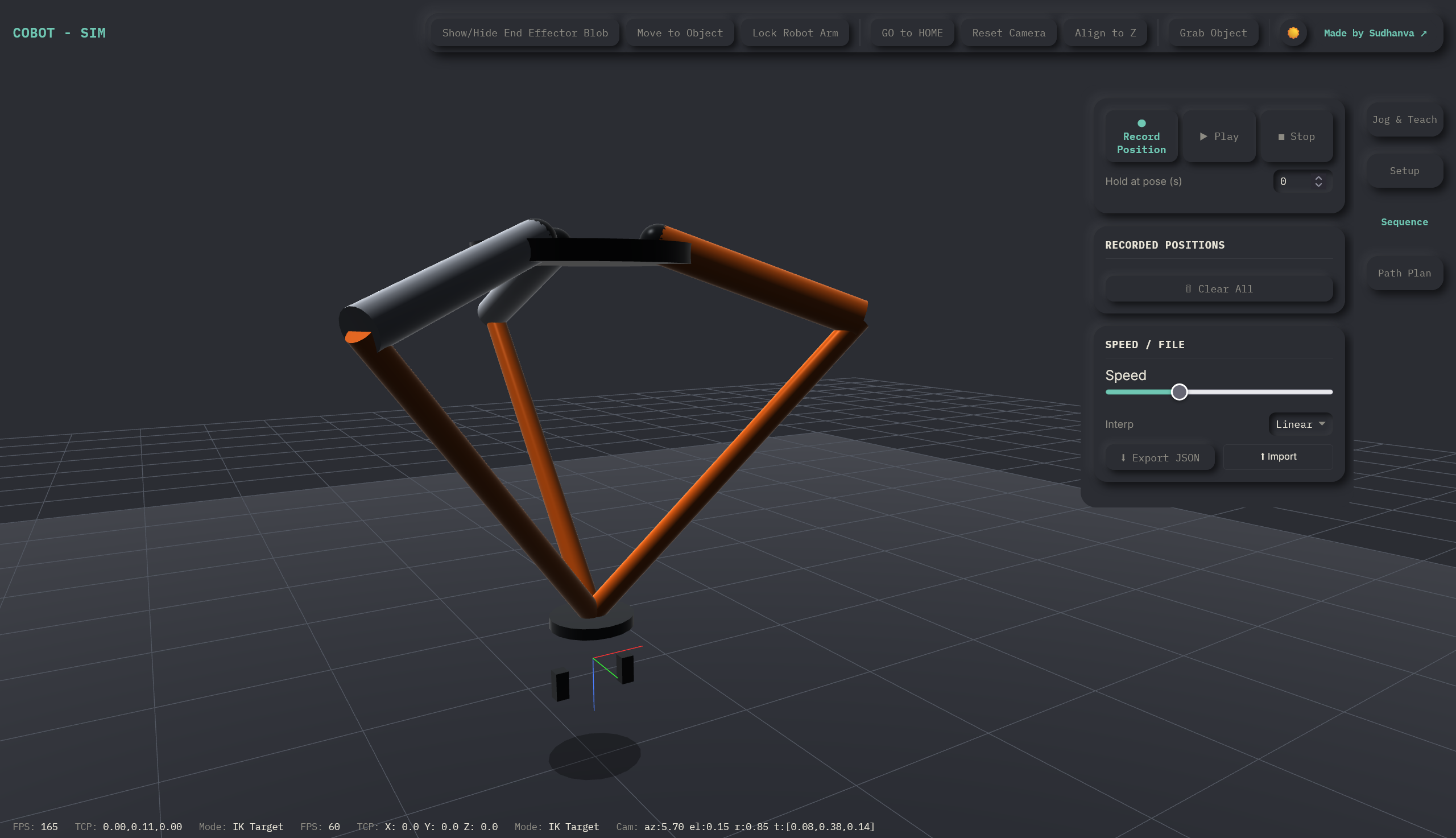 Robot arm simulation